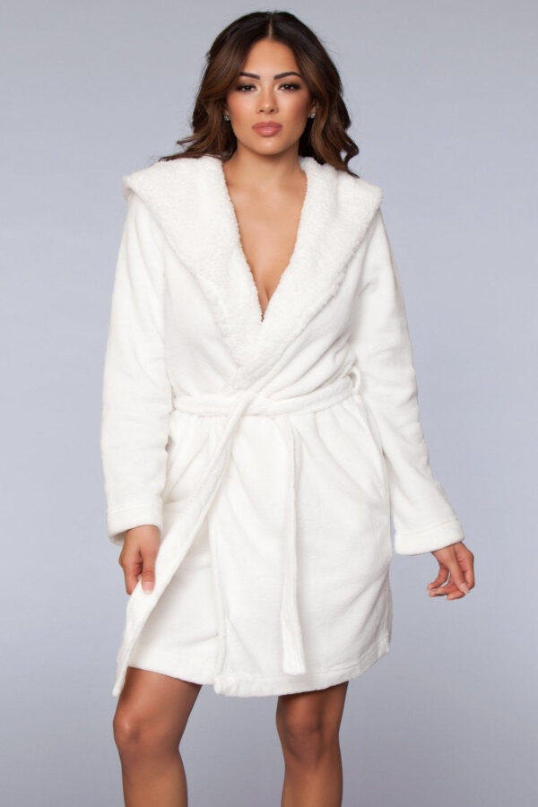 1817 Janet Plush Fleece Color Block Robe - Image 4