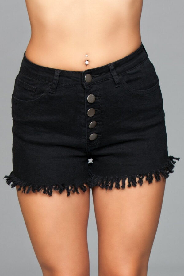 J9 Fringed Button Up Shorts